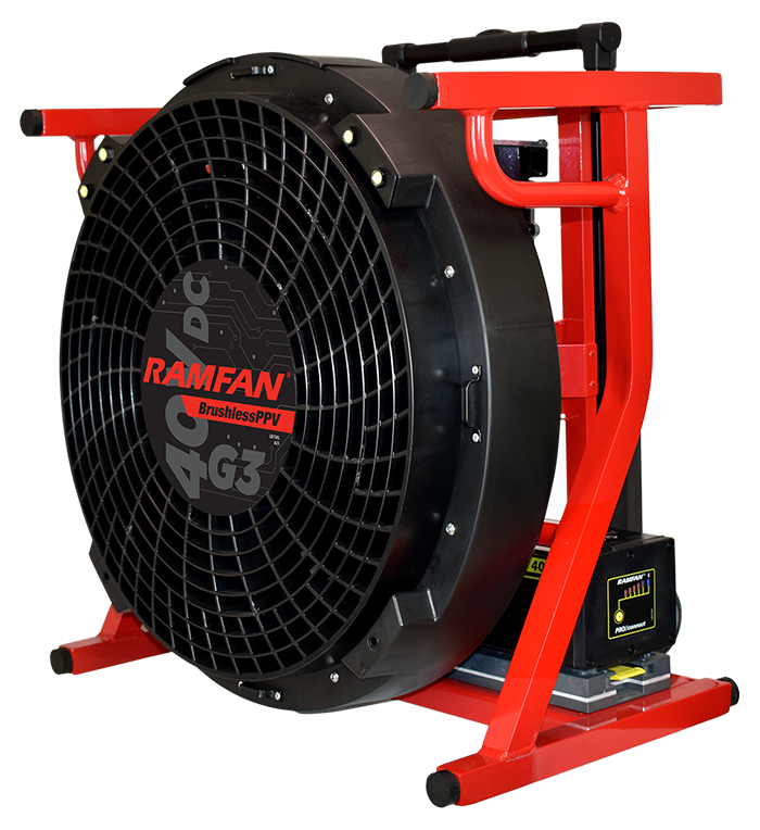 RAMFAN EX50Li 40V G3 Brushless-PPV-Lüfter, Seitenansicht